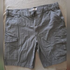Carhartt Rugged Flex Relaxed Fit Canvas Cargo Shorts Mens 40 Gray BS3542-M